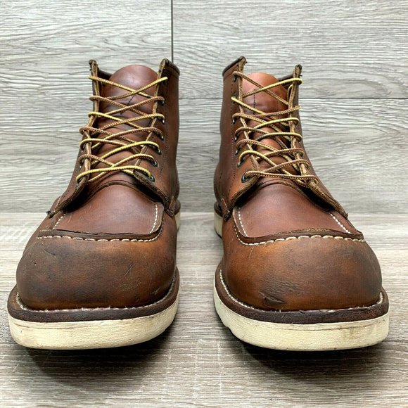 Red Wing Men's 875 Classic Moc Toe Work Boot Oro-Legacy Brown Leather Size 15 D - Picture 5 of 12